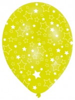 Oversigt: 6 festballoner farverige mousserende stjerner