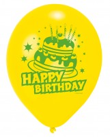 Vorschau: 6 Birthday Cake Luftballons 23cm