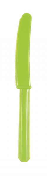 20 coltelli di plastica in verde kiwi