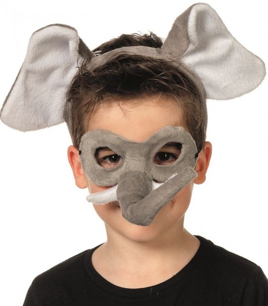 3D Elefant Kopfband Tier Bauernhof Erwachsene Kinder Kostuem Maske Maskenball GY 