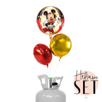 Vorschau: Mickey Maus Forever Ballonbouquet-Set mit Heliumbehälter