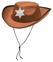 Sombrero de vaquero marrón para niños