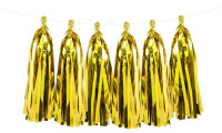 Gouden glamour kwastjesslinger 1,5m x 30cm