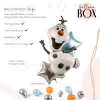 Vorschau: XL Heliumballon in der Box 3-teiliges Set Frozen Olaf