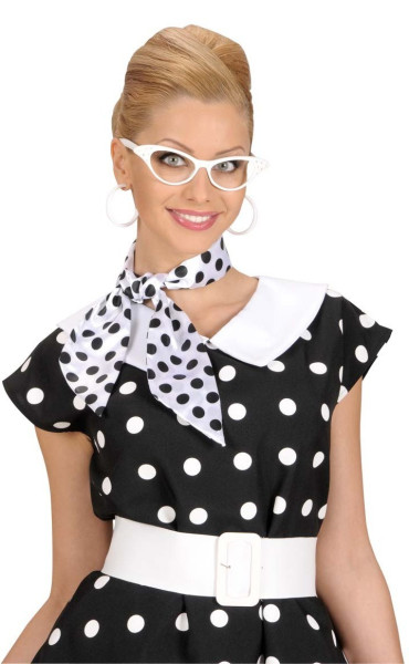 Polka Dots Dotted Satin Neck Scarf
