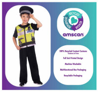 Vista previa: Disfraz de oficial de policía reciclado para niño
