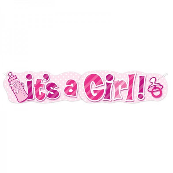 Pink-pink baby girl banner 137cm