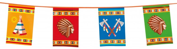 Cadena de banderines indios coloridos 10m
