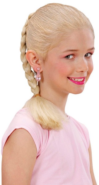Schicker Haarverlängerung Flechtzopf Für Kinder Blond