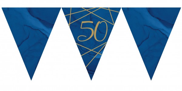 Luxueuse chaîne de fanion 50e anniversaire 3,7 m