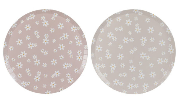 8 Little Flower paper plates 23cm