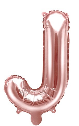 Foil balloon J rose gold 35cm