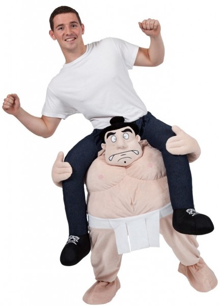 Piggyback ride kostume sumo wrestler