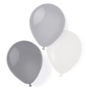 8 sølvline balloner 25,4 cm