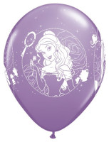 Oversigt: 6 romantiske Disney Princess balloner 30cm