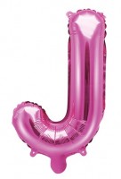 Preview: Foil balloon J fuchsia 35cm