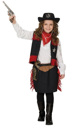 Cowgirl Sheriff kids costume 2-piece 