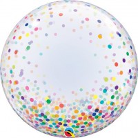Transparent confetti balloon Carnival 61cm