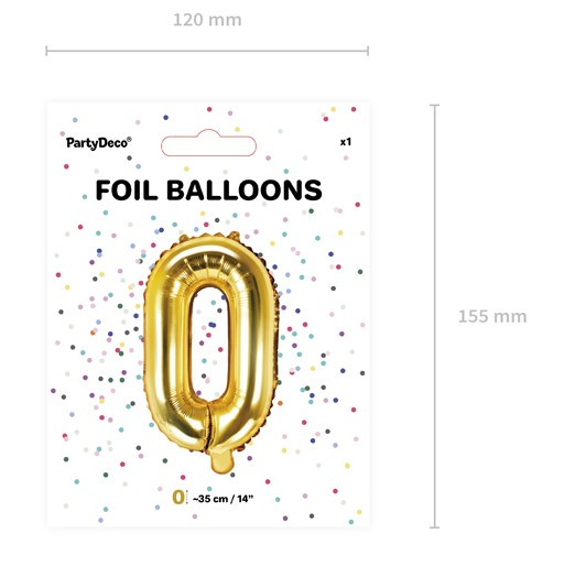 Folienballon O gold 35cm 4