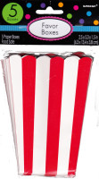 5 candy buffet snack boxes red