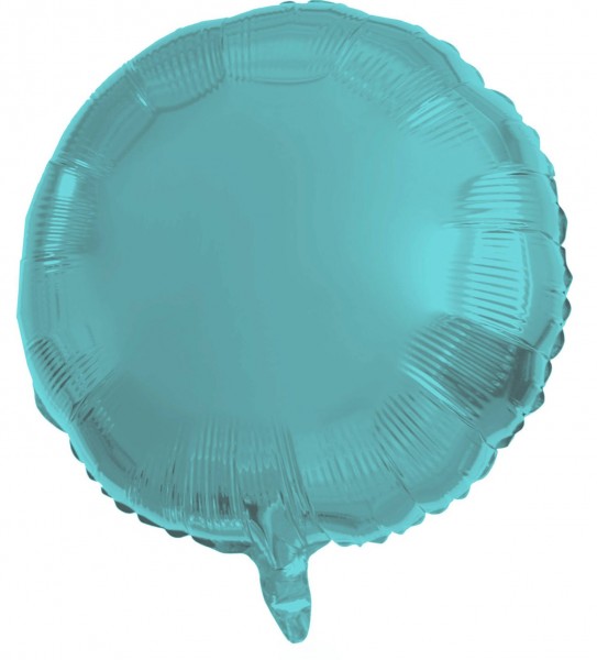 Folieballon kristal turkoois 45cm