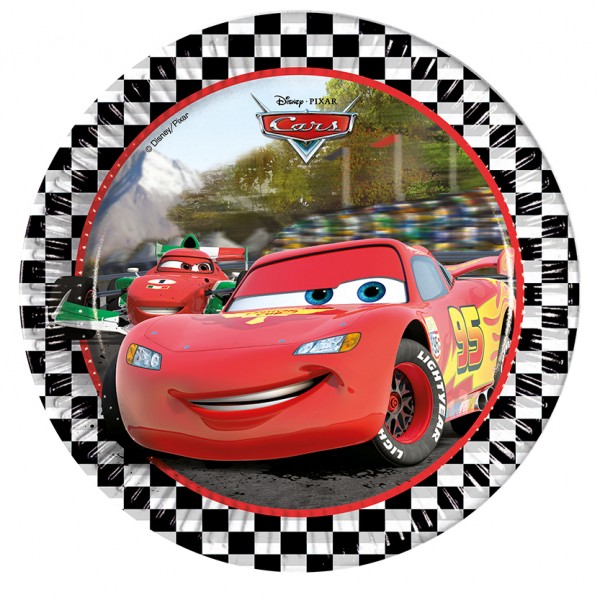 8 Cars Northern Cup Race paper plates 23cm