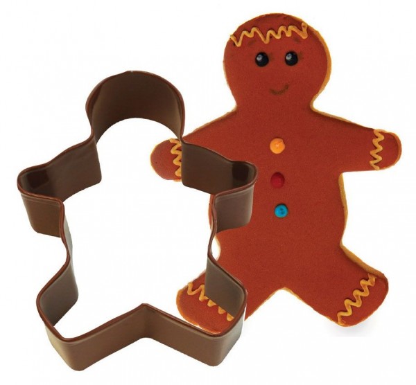 Bruine gingerbread man koekjes uitsteker 8,9cm