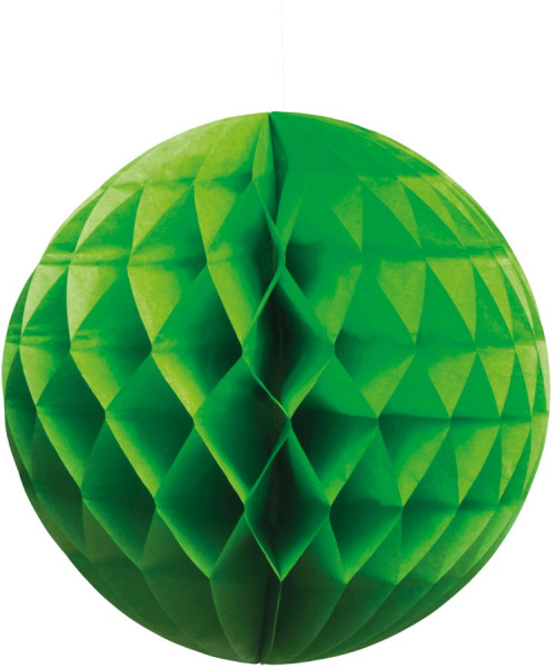 Groen papieren honingraatbal 25cm