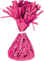 Fringed cone balloon weight in magenta
