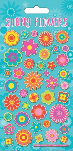 Stickers fleurs d'été colorées