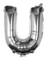 Ballon aluminium argenté lettre U 40cm