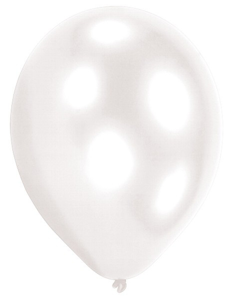 25 white pearl latex balloons 27.5cm