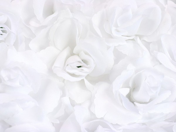 Weißes Herz aus Rosen Autodeko 50cm 3