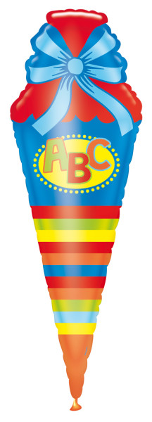 Folieballon Kunterbunte Schultüte ABC