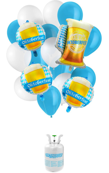 Oktoberfest heliumfles met ballonnen
