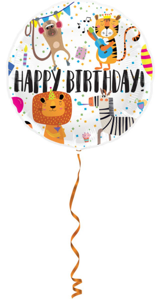 Ballon d'anniversaire Party Animals 45cm