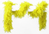 Neon yellow feather boa 180cm
