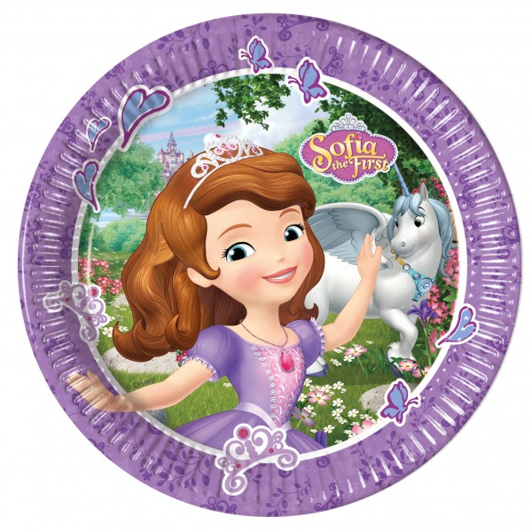 Sofia The First 8 paper plates 23cm