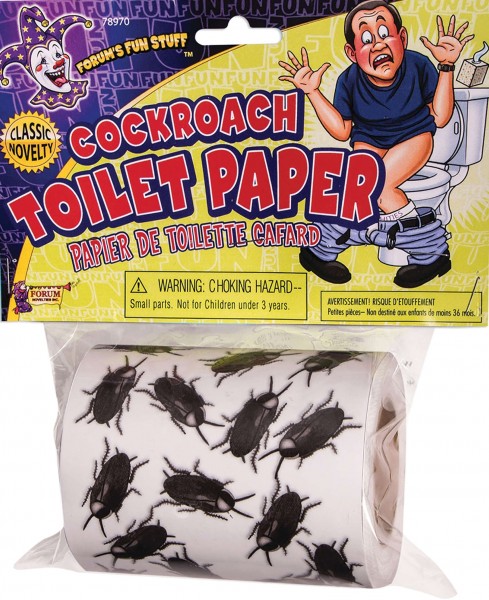 Horror toilet paper cockroaches