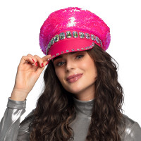 Widok: Mandy Candy Glamour różowy kapelusz rockowy