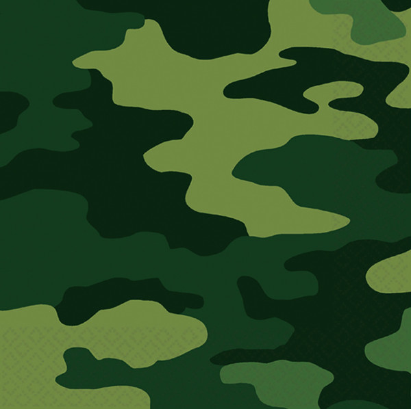 16 Camouflage Servietten Military Style 33cm