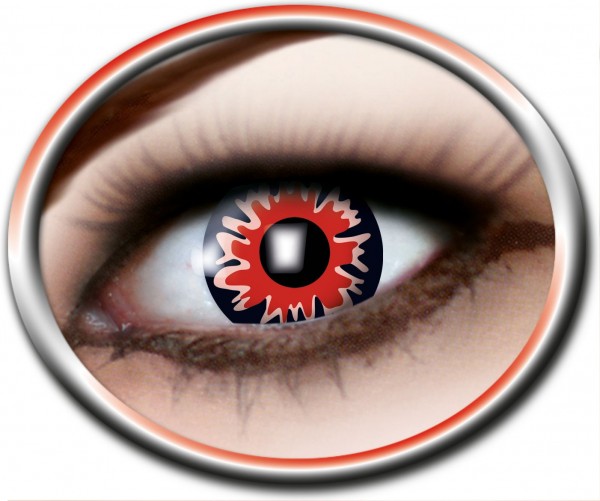 Kontaktlinse Lucinda rød-sort