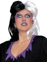 Cruella Goth wig black white women