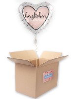 Vorschau: Glückwunsch Herz Folienballon creme 45cm