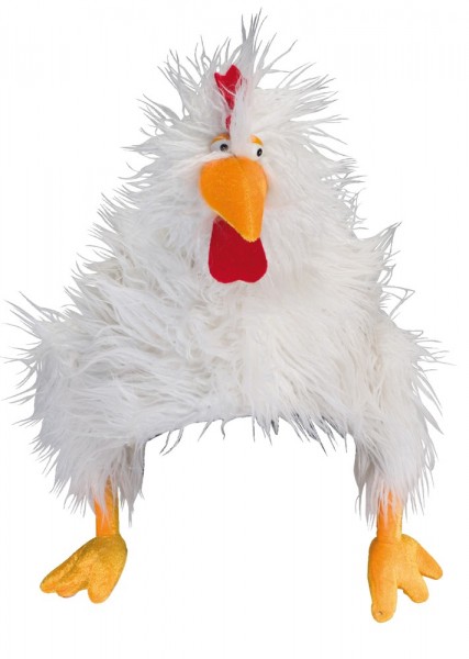Shaggy chicken hat unisex