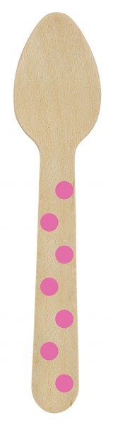 Kunterbunte Mini Holz Löffel Rainbow Dots 12 Stück 4
