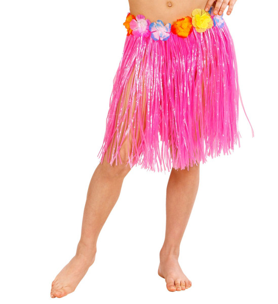 Hawajska spódnica dziecięca w kolorze różowym