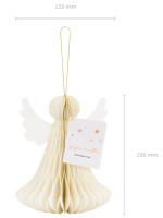 Preview: Honeycomb ball ivory angel 15cm