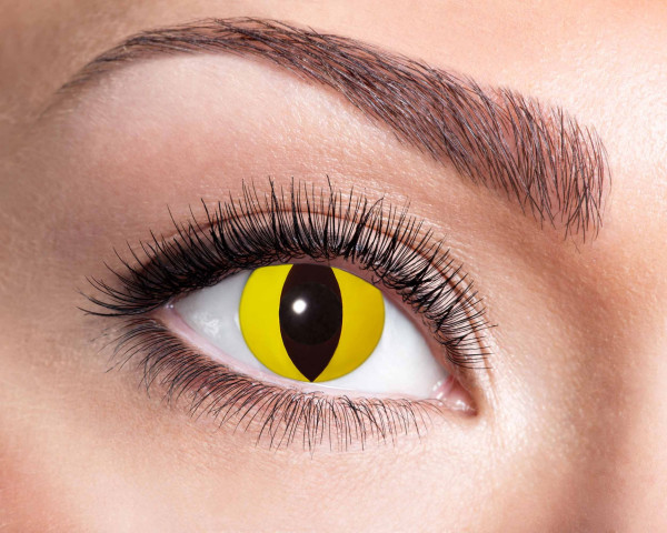 Soczewki kontaktowe Cat Eye żółte