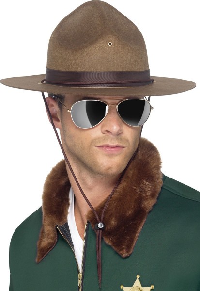 Sombrero de vaquero sheriff marrón hombre